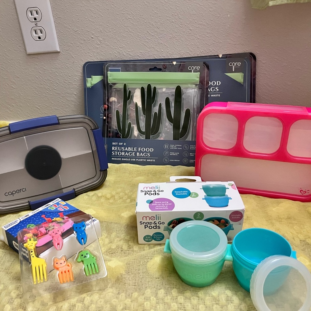 Capera Gray and Blue Food Storage Container